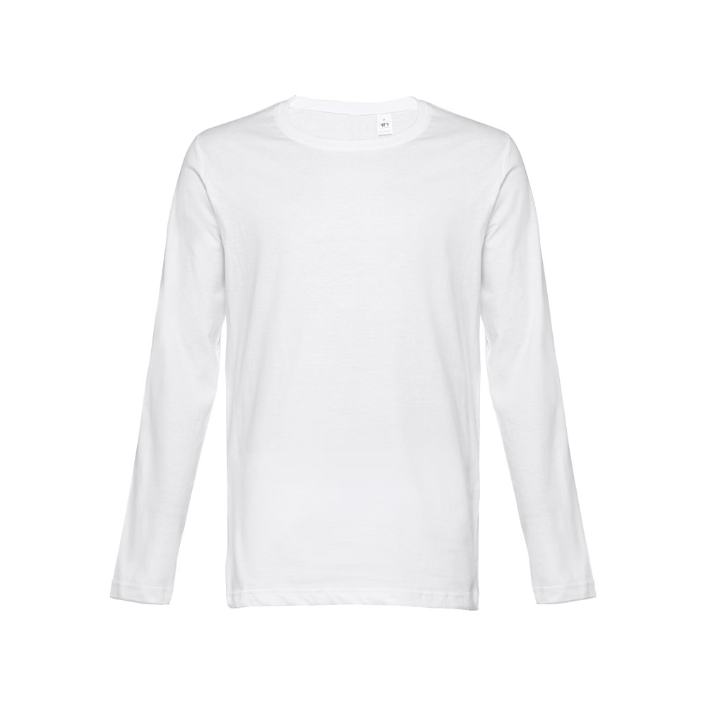 THC BUCHAREST WH. Men's long-sleeved tubular cotton T-shirt