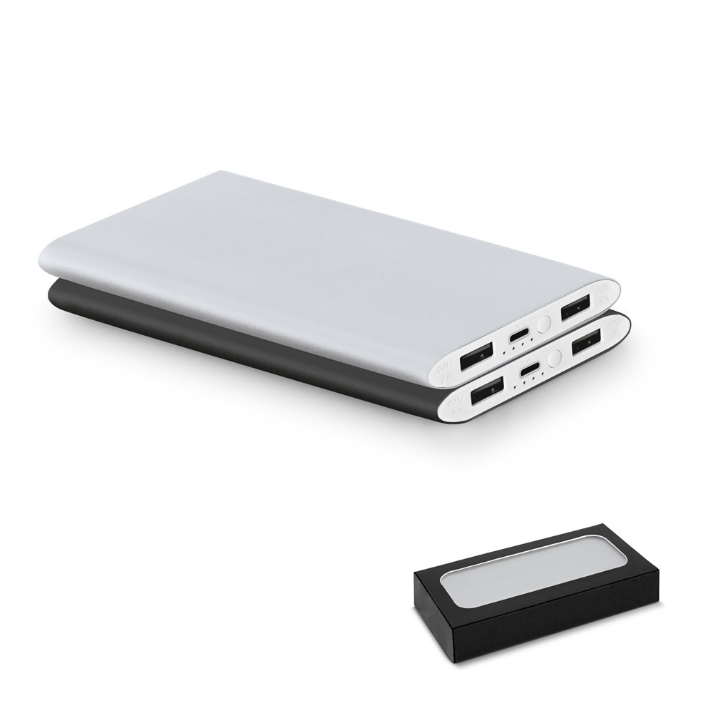 NOBEL. Power bank 7.200 mAh in recycled aluminium (100% rAL)