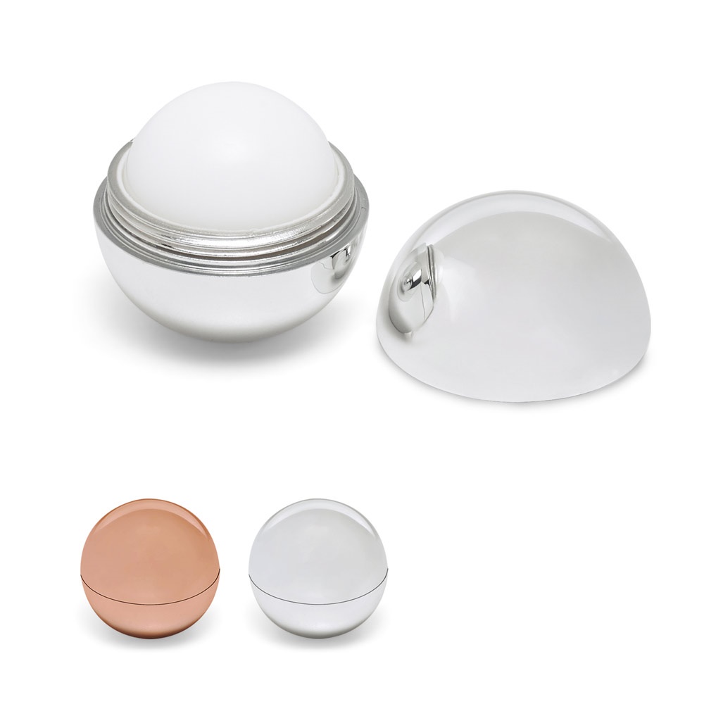 ALBA. Lip balm with ABS round-shaped packaging