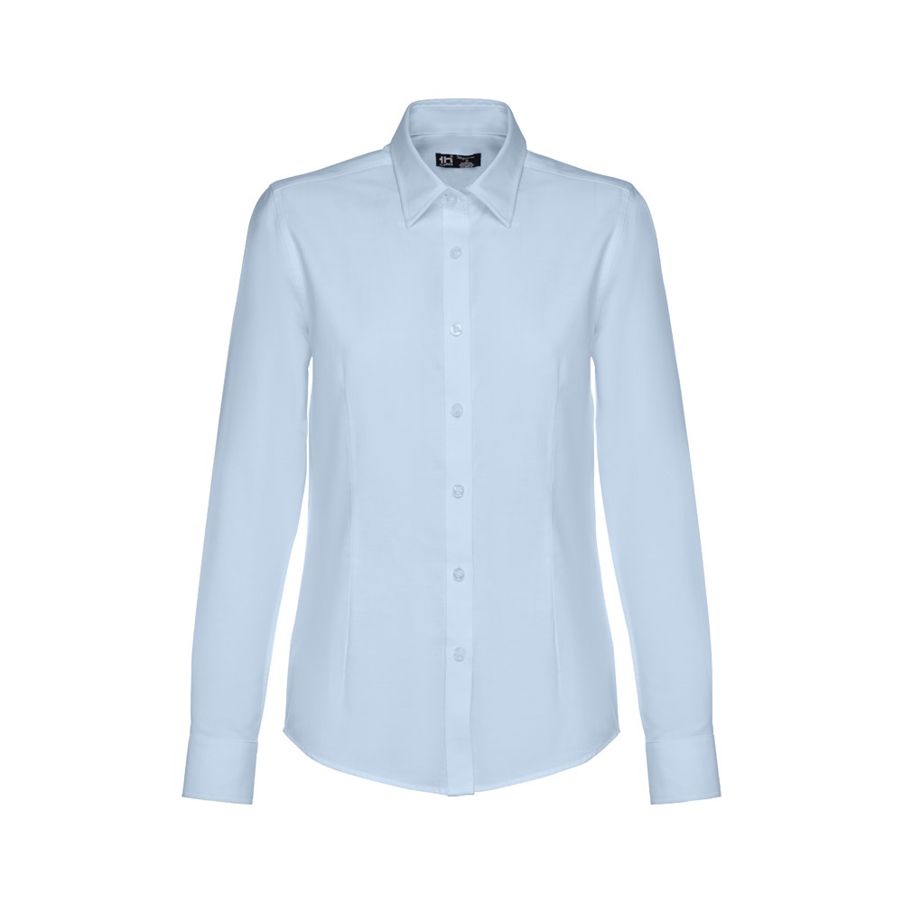 THC TOKYO WOMEN. Women's long-sleeved oxford shirt with pearl coloured buttons