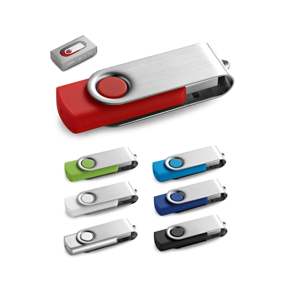 CLAUDIUS 16GB. 16 GB USB flash drive with metal clip