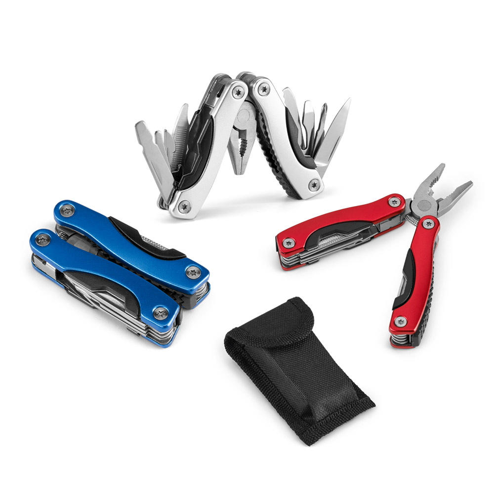 DUNITO. Folding mini multi-function pliers made of stainless steel and aluminum