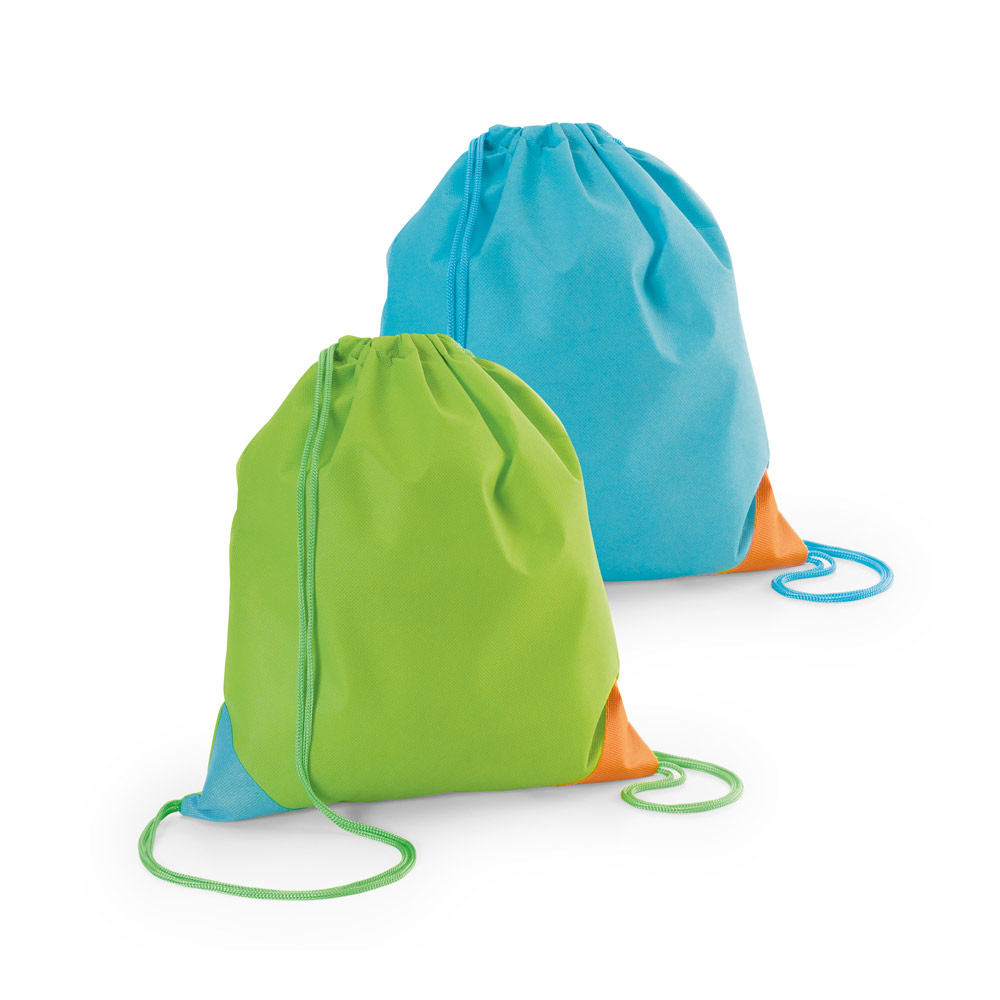 BISSAYA. Colourful non-woven drawstring bag (80 g/m²)