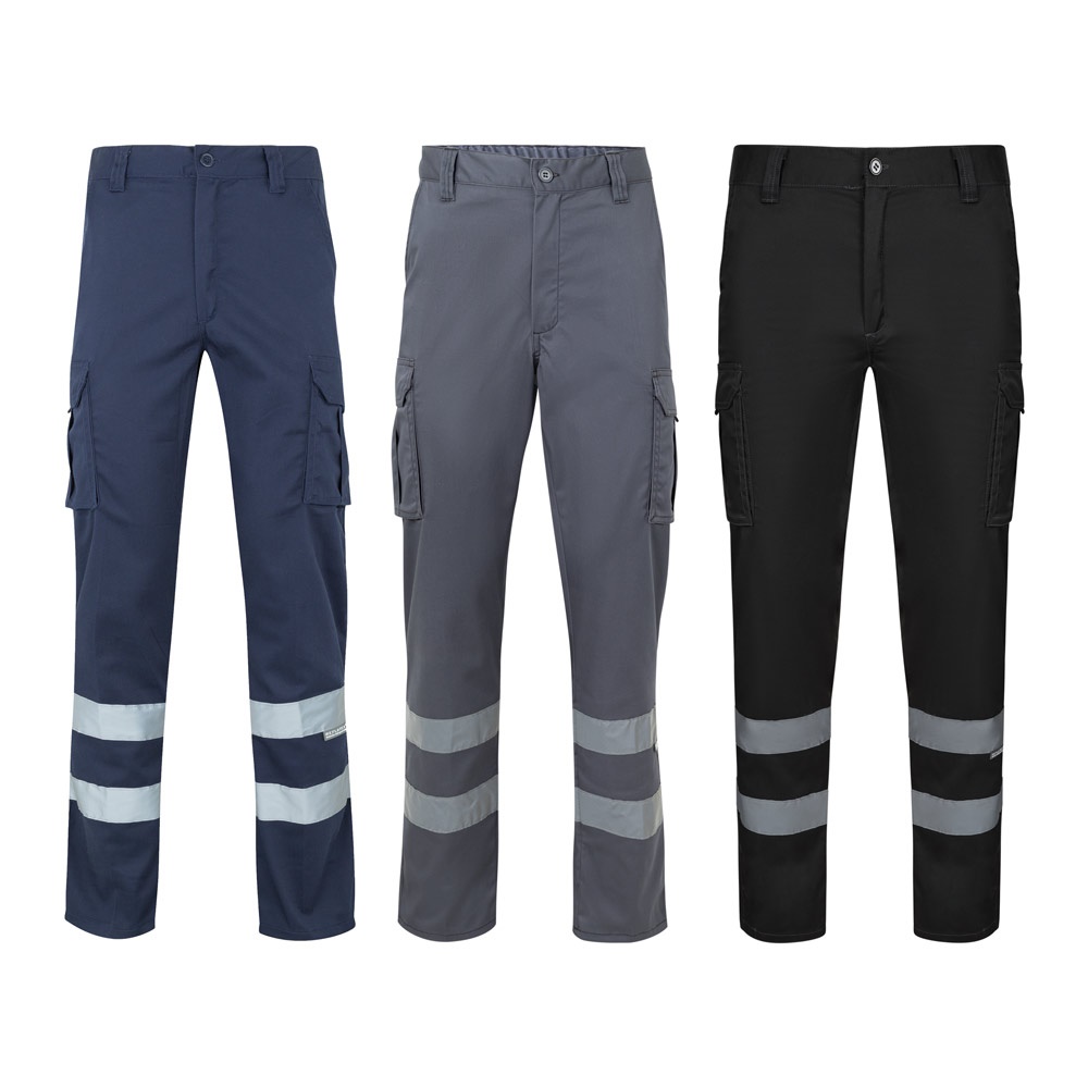 VL DIONYSUS. Multi-pocket stretch trousers (240g/m²), in cotton (46%), EME (38%) and polyester (16%)