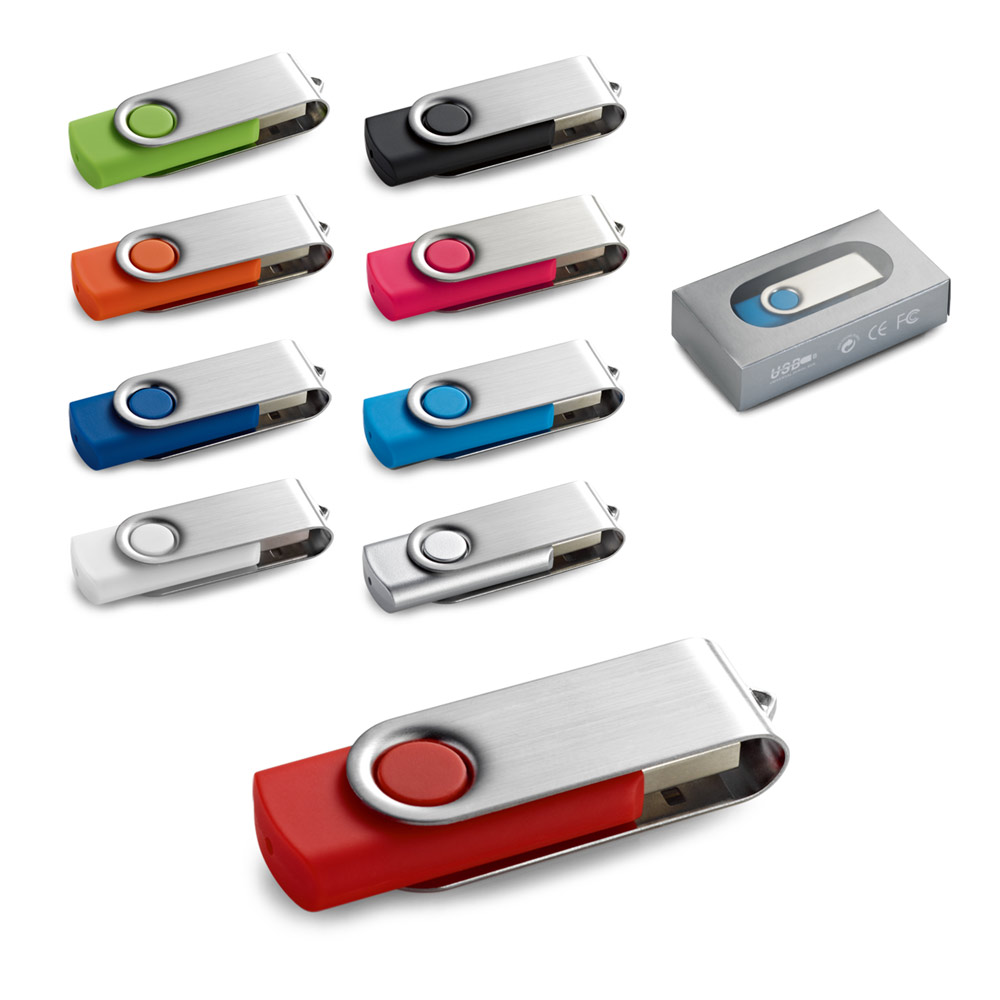 CLAUDIUS 8GB. 8 GB USB flash drive with metal clip