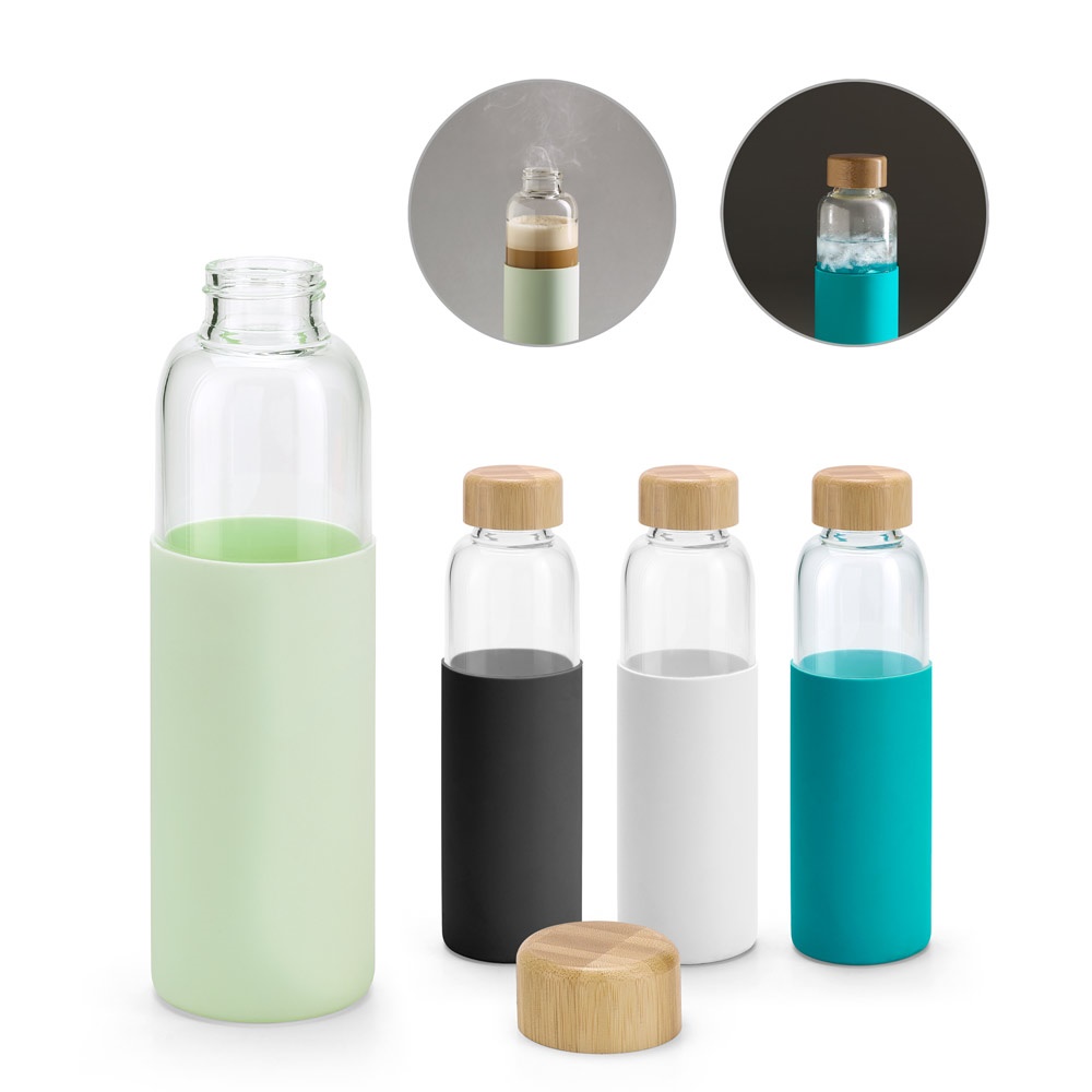 DAKAR. Bamboo and borosilicate glass bottle 600 mL