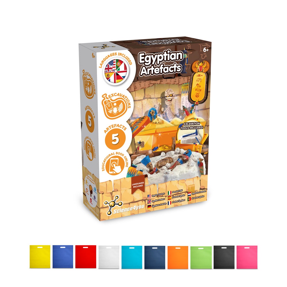 Ancient Egypt Excavation Kit IV. Educational game supplied with a non-woven gift bag (80 g/m²)