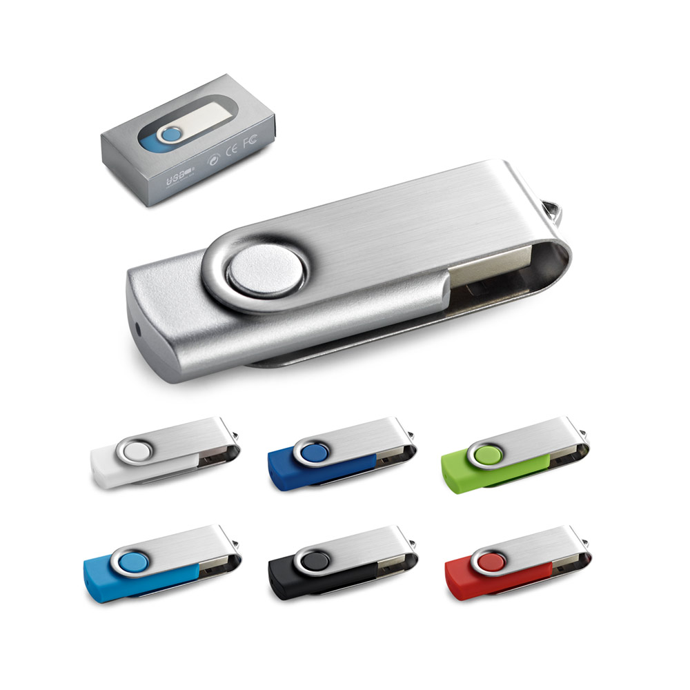 CLAUDIUS 4GB. 4 GB USB flash drive with metal clip