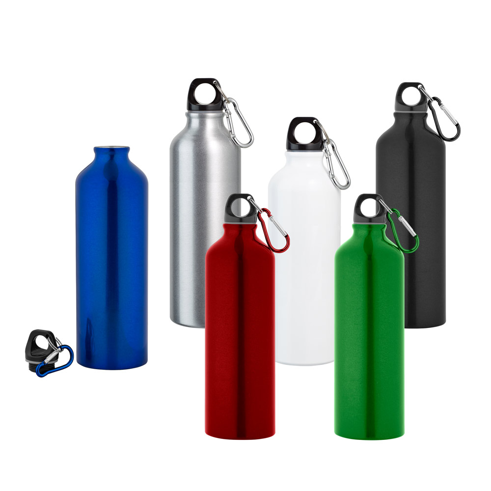 LANDSCAPE L. Aluminium sports bottle with carabiner 800 mL