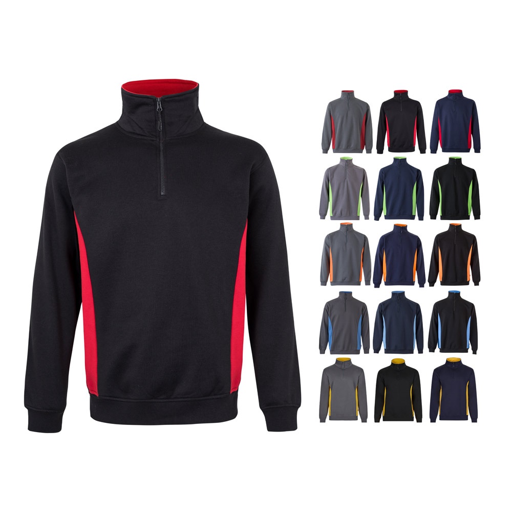 VL SVAROG. Two-tone terry sweatshirt (260g/m²), in polyester (65%) and cotton (35%)