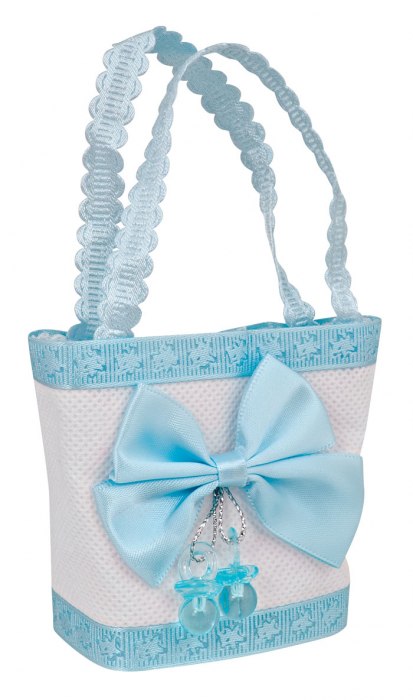 SMALL BAG FAVOR BOW LIGHT BLUE