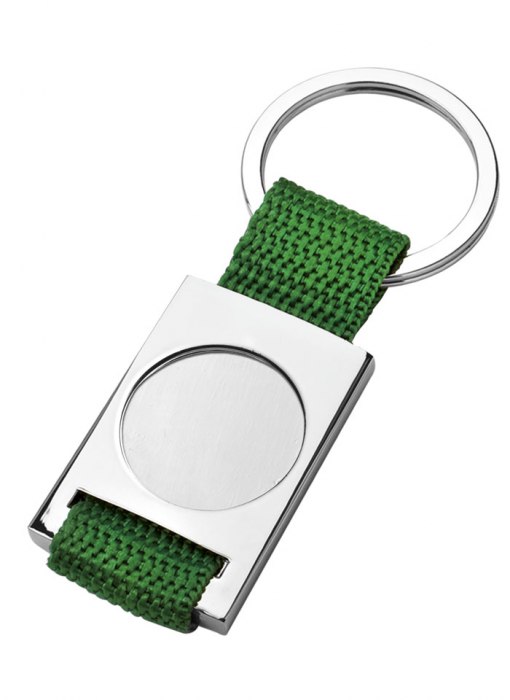 KEY CHAIN TEXTILE GREEN-HOLLOW 25MM