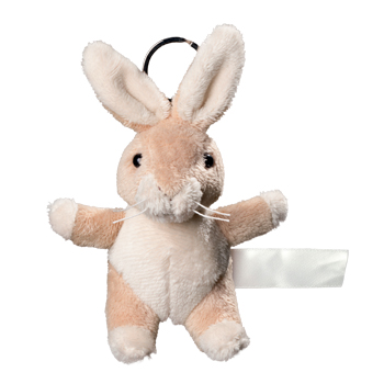 Plush rabbit with keychain