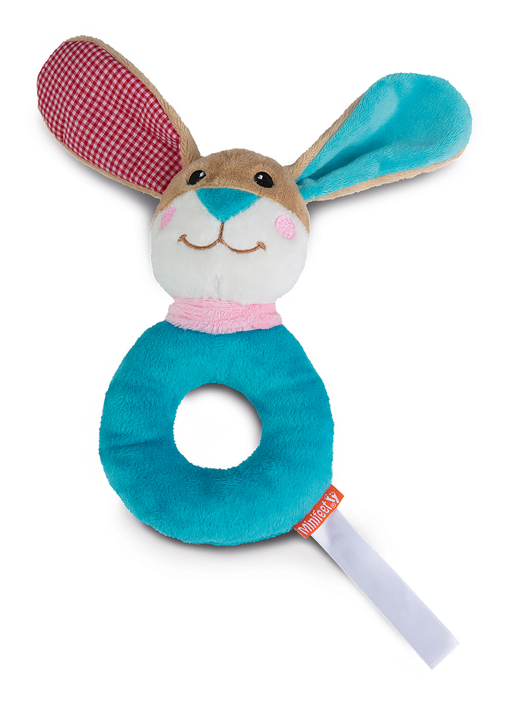 Grab toy rabbit, round with rattle