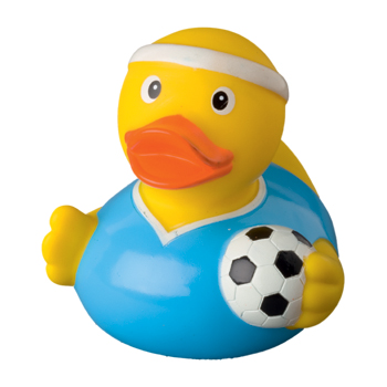 Squeaky duck, football player