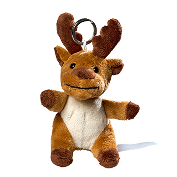 plush moose with keychain