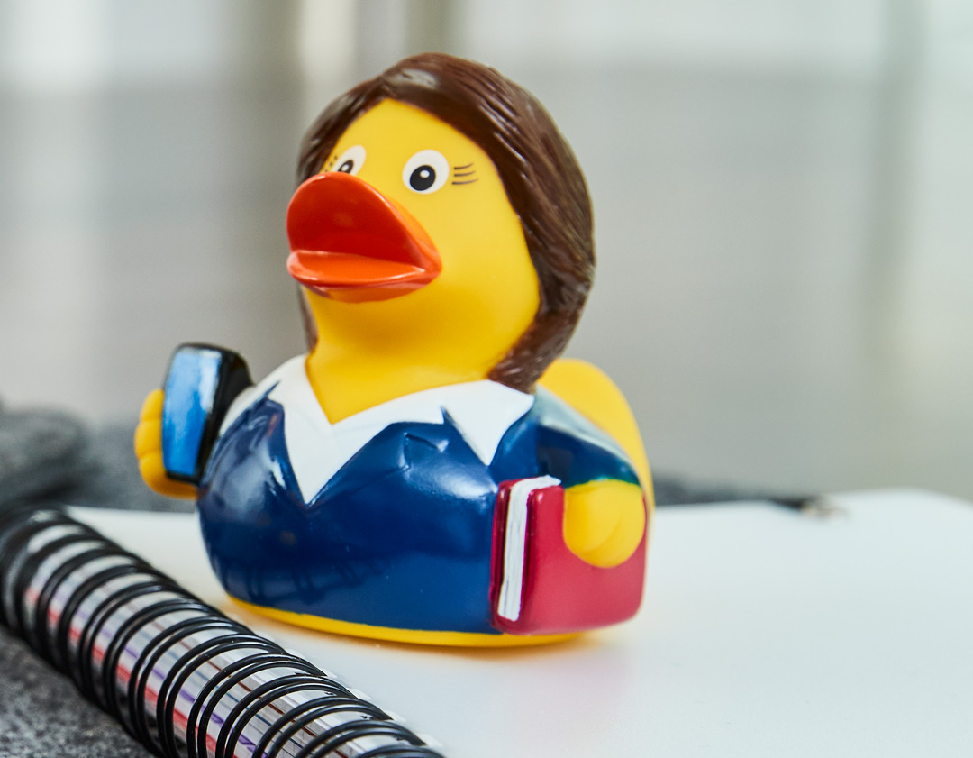 squeaky duck businesswoman