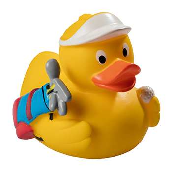 Squeaky duck, golfer