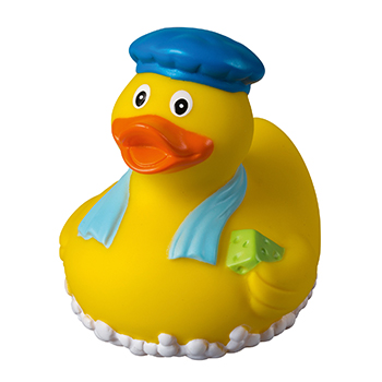 Squeaky duck, bubble bath