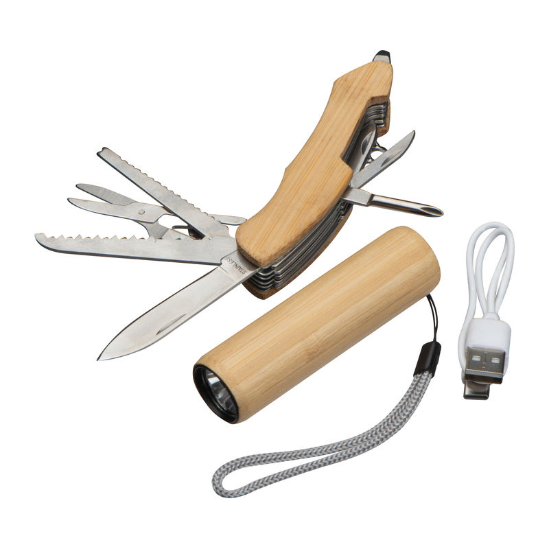 Eco torch and knife gift set Linz