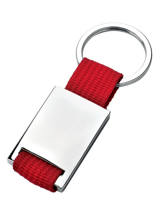 KEY CHAIN WITH RED NYLON - NO BOX