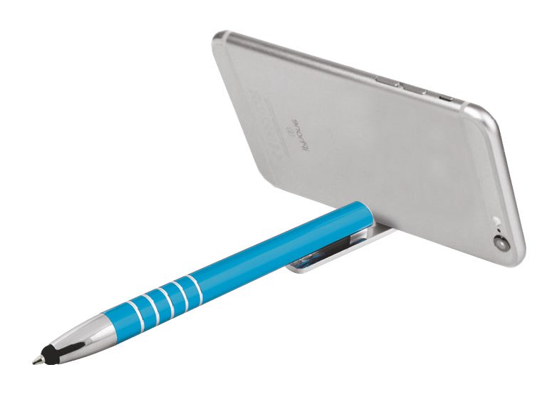 PEN ALUMINIUM SKY-BLUE, WITH TOUCH