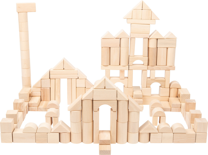 Natural Wooden Building Blocks, bulk pack