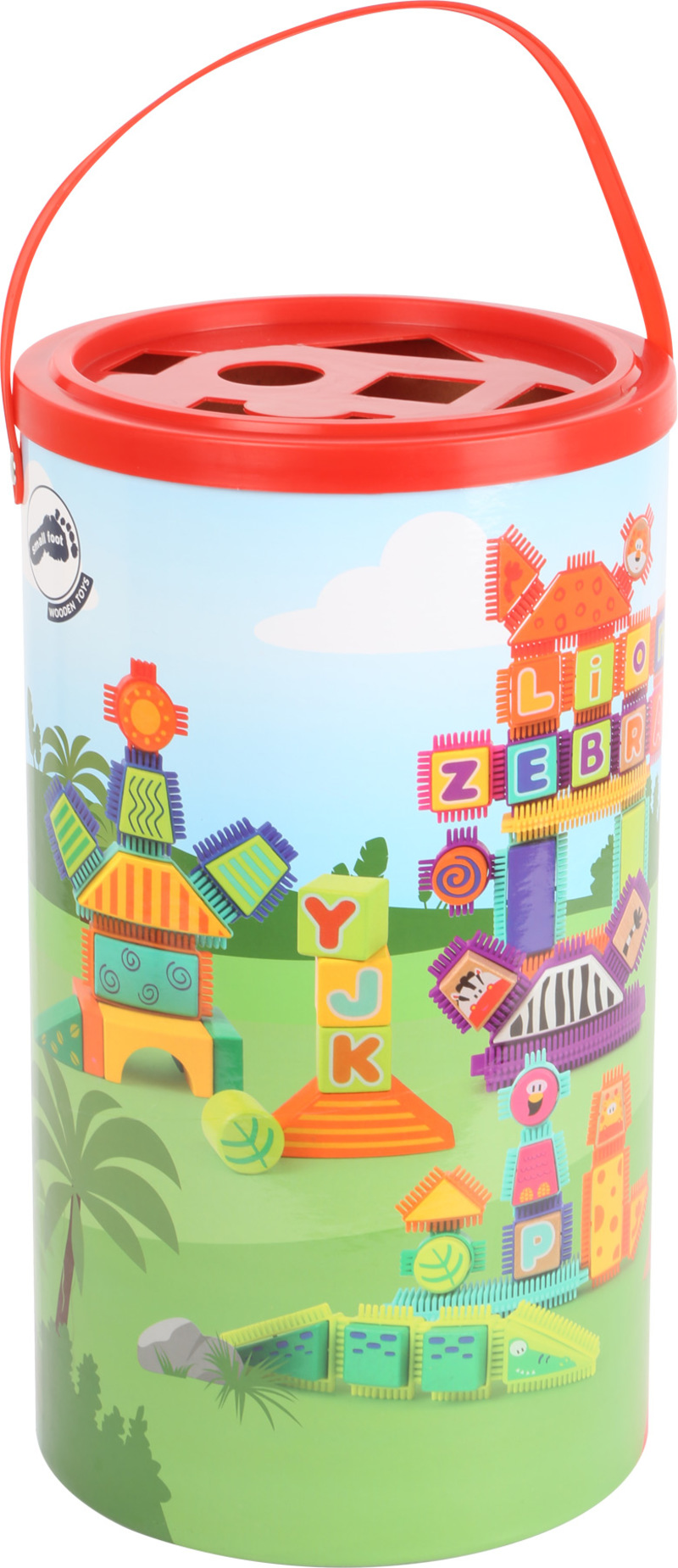 Wood and Knobs Building Blocks Safari