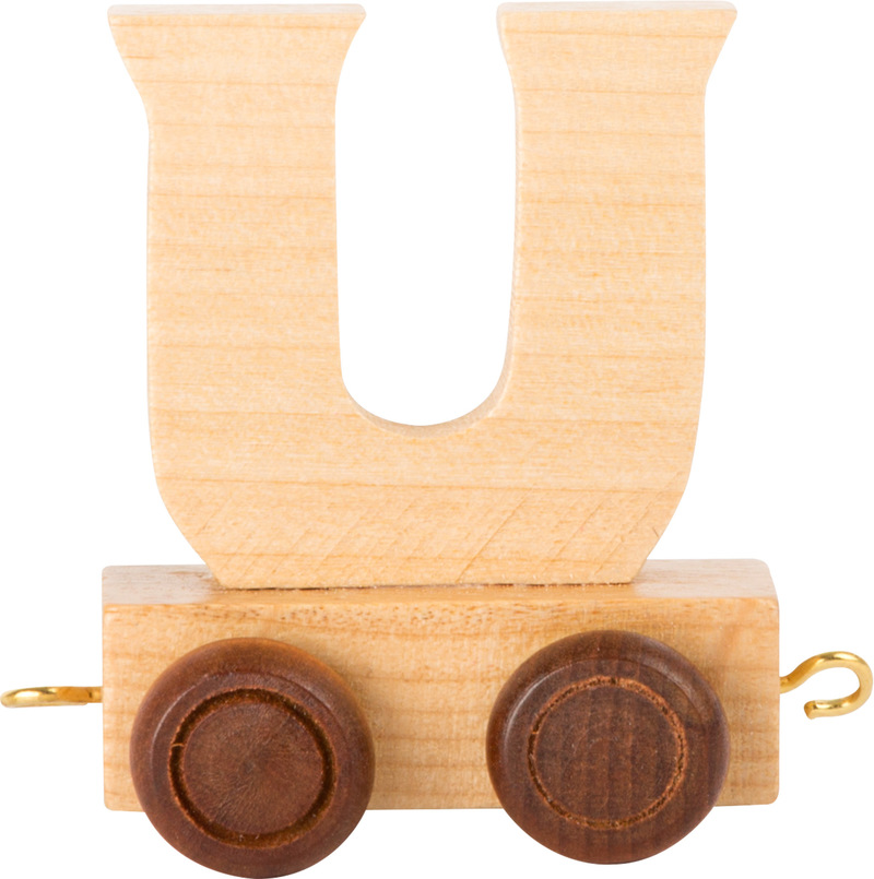 Wooden Letter Train U        