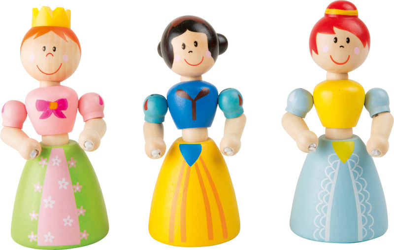 Flexible Princess Wooden Figures Display