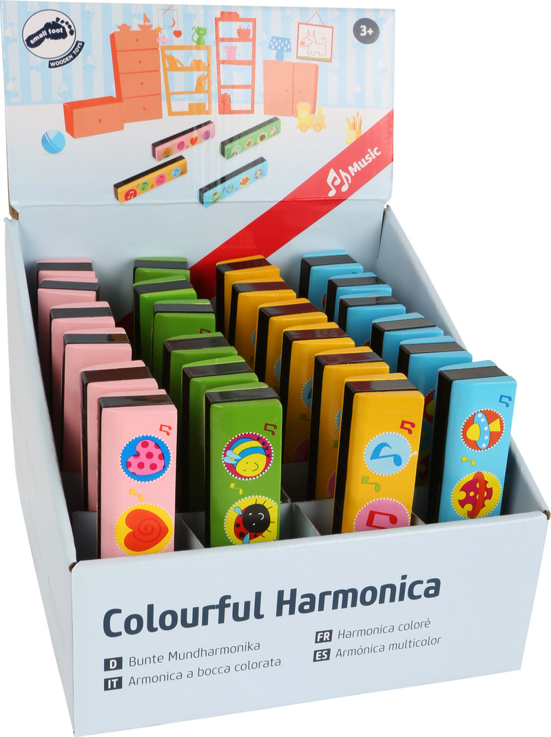 Colourful Harmonica Display  