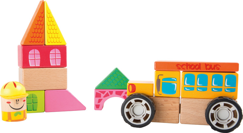 School Bus Wooden Construction Set