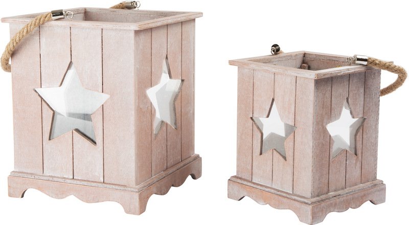 Wooden Lantern Shabby Chic 