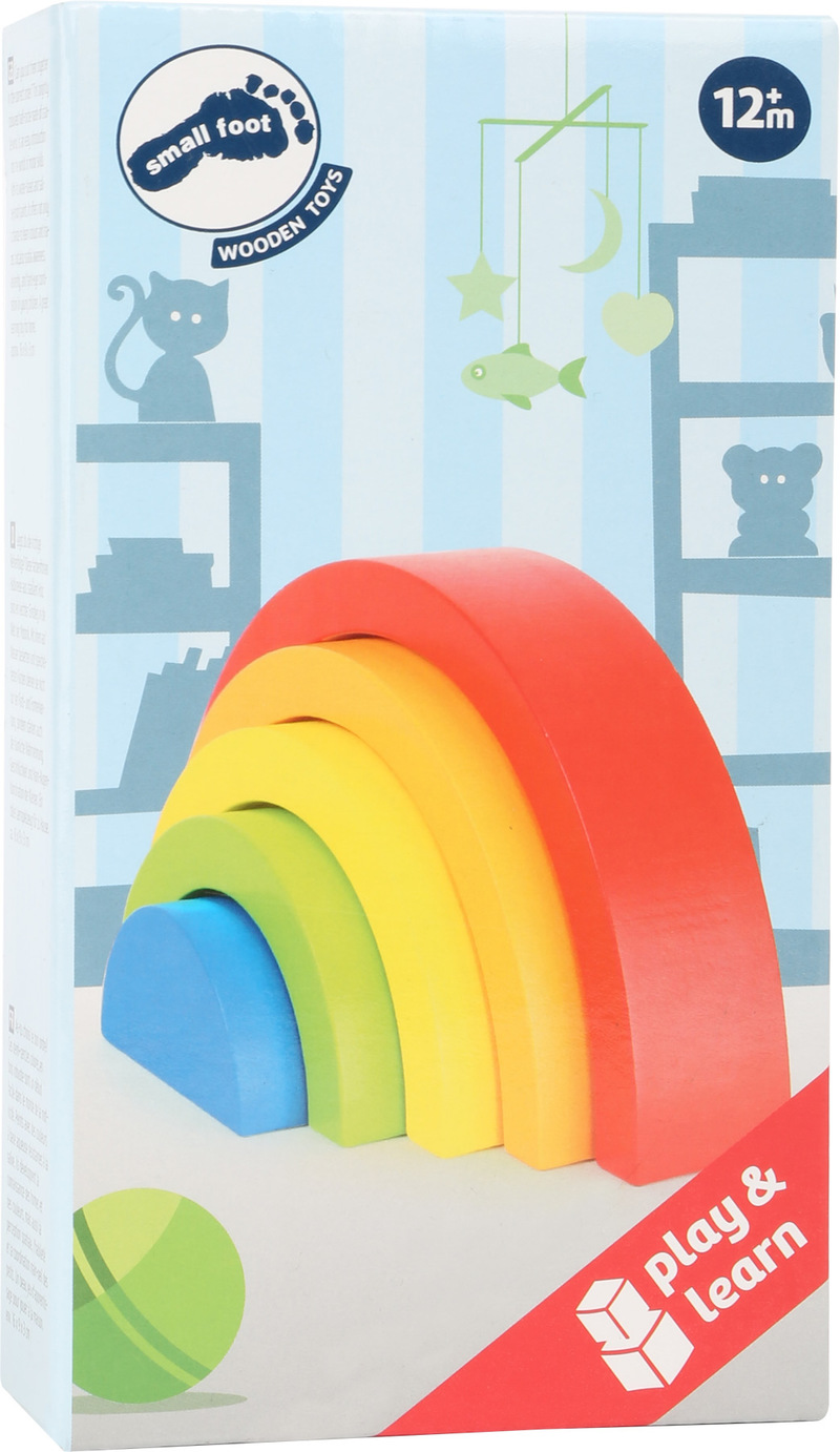 Wooden Building Blocks Rainbow 