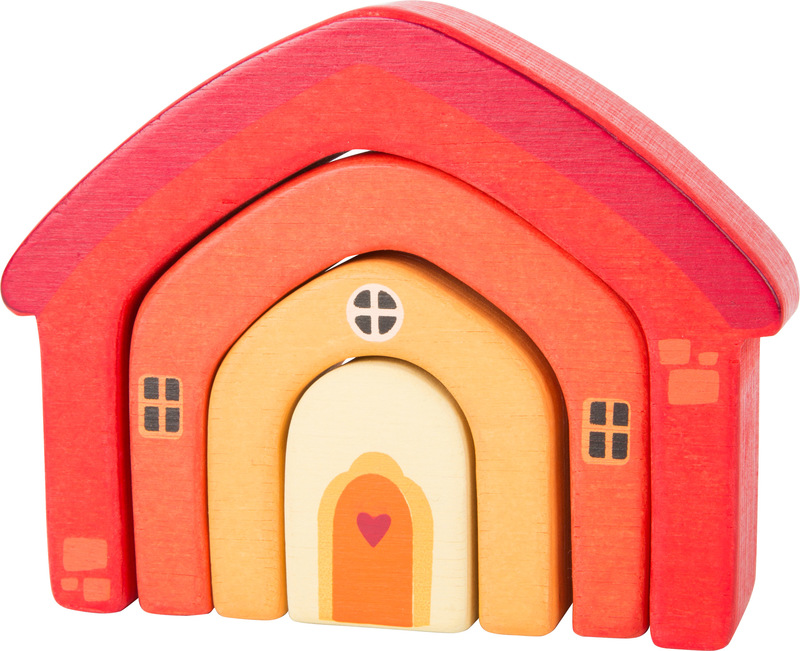 Wooden Building Blocks House 