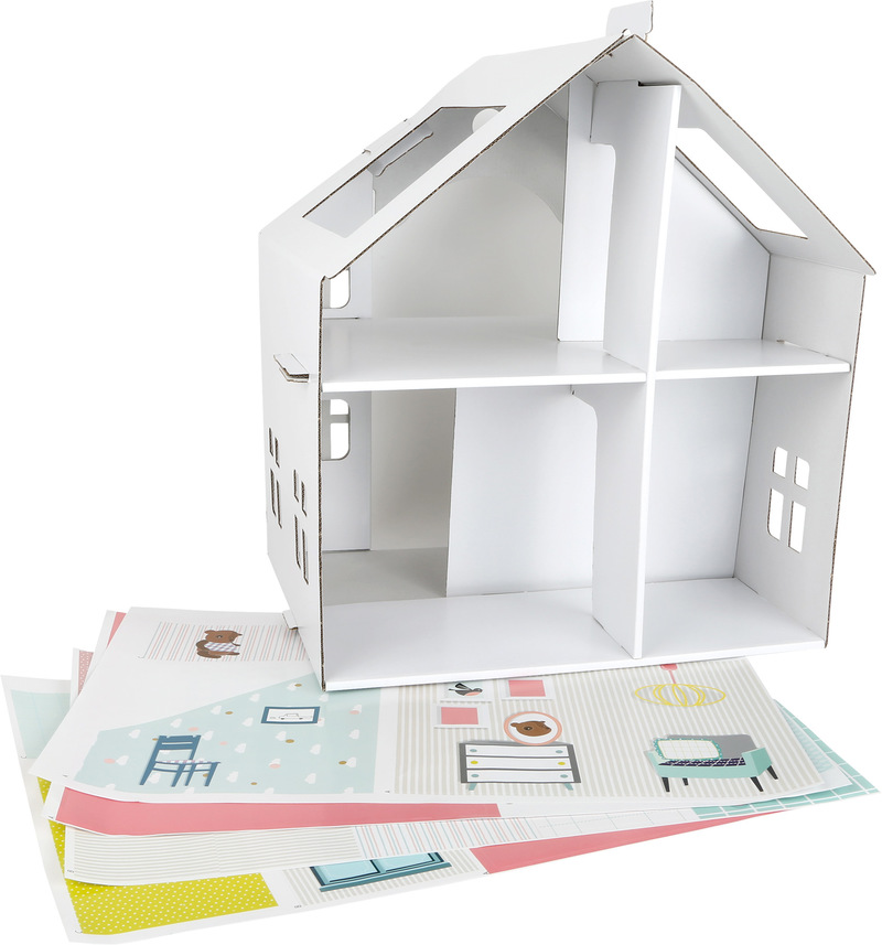 Cardboard Doll's House for Stickers