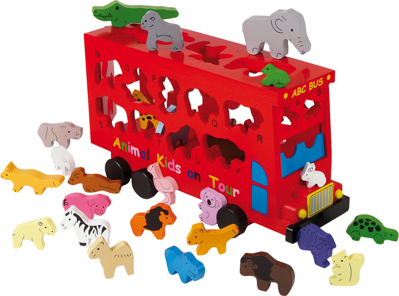 ABC Bus Animals Shape-Fitting Game