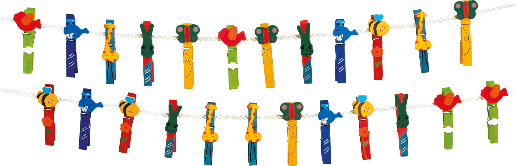 Animal Clothes Pegs Set