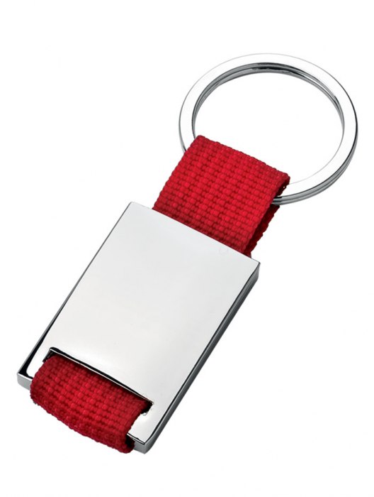 KEY CHAIN SATIN - RED NYLON - NO BOX