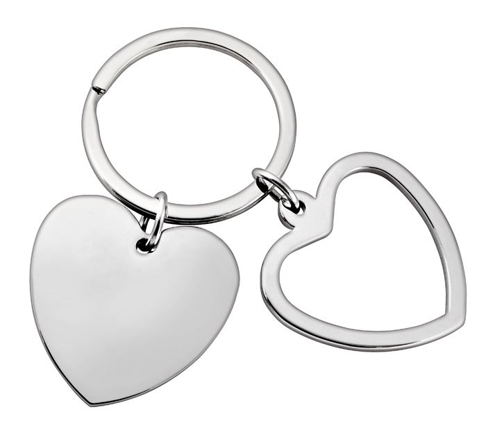 KEY CHAIN DOUBLE HEART - NO BOX