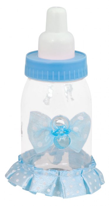 FAVOR BABY BOTTLE BOW LIGHT BLUE