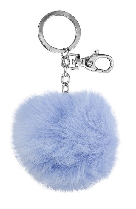 KEY CHAIN POM-POM LIGHT BLUE - NO BOX