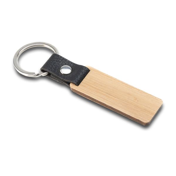 LOLA bamboo keychain, beige