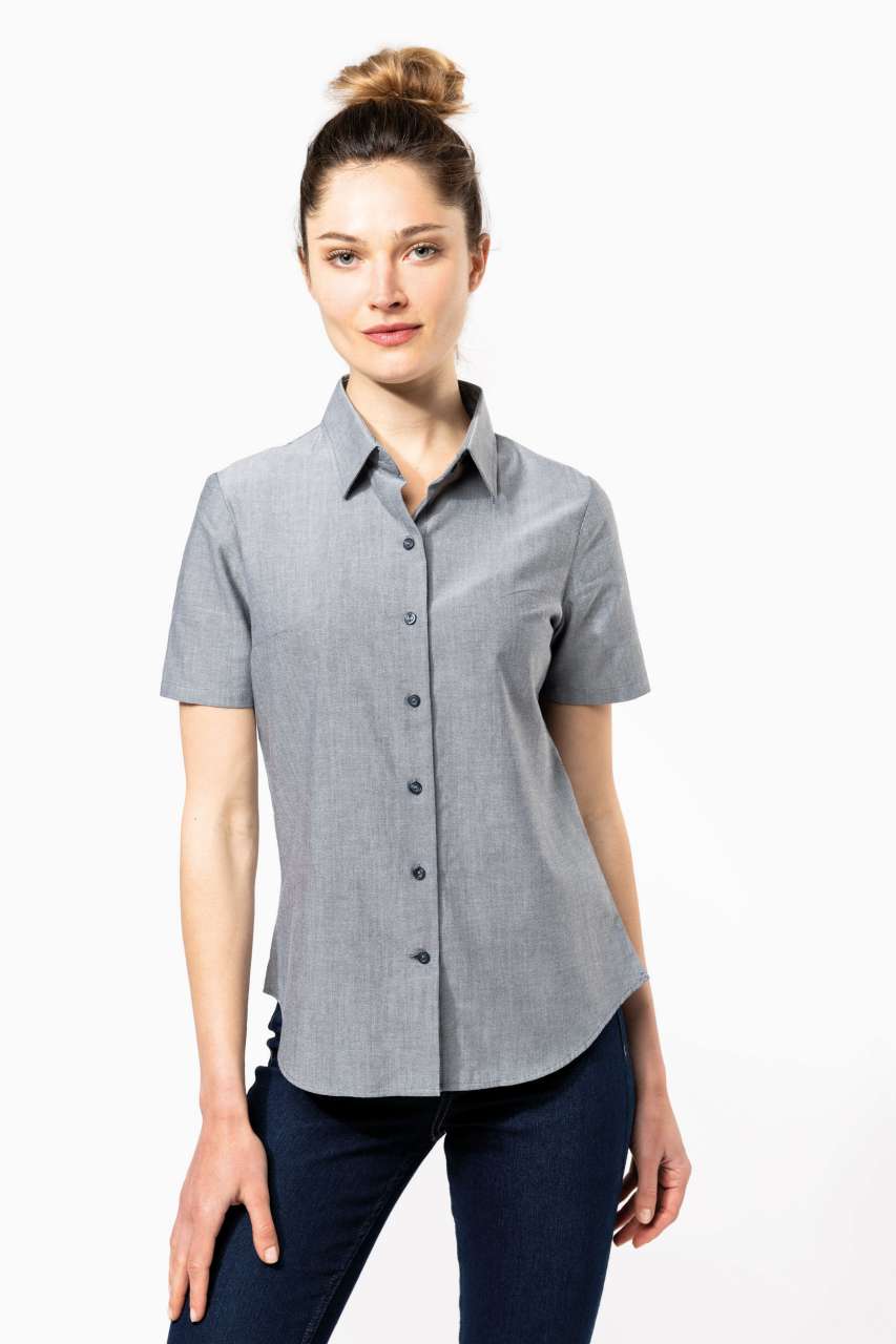 LADIES' SHORT-SLEEVED OXFORD SHIRT