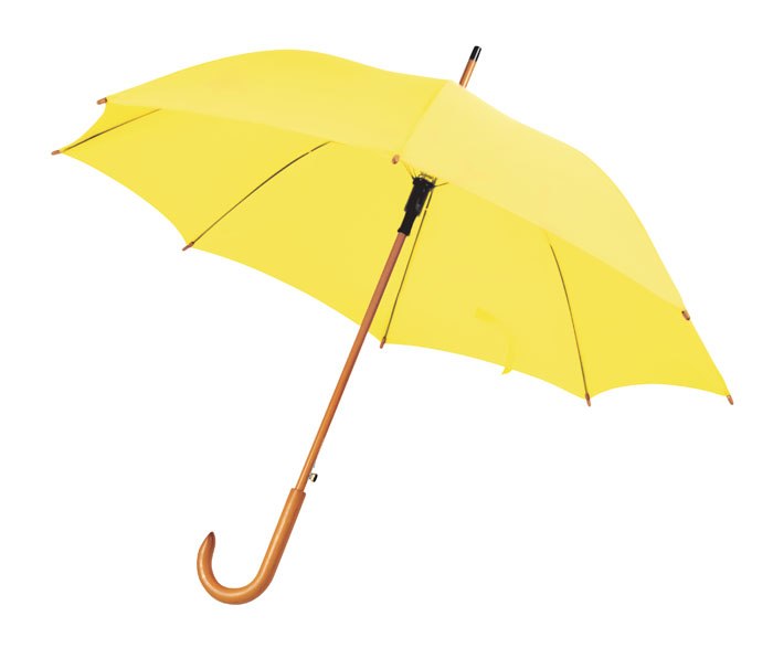 UMBRELLA YELLOW WOODEN HANDLE d=105 cm