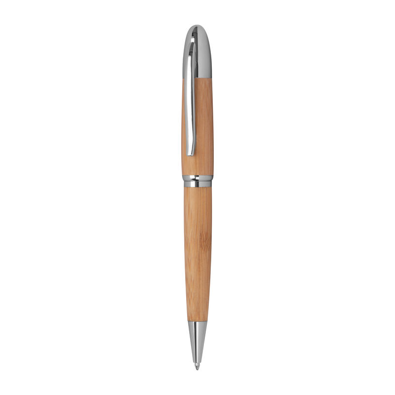 Metal twist ballpen with bamboo coating