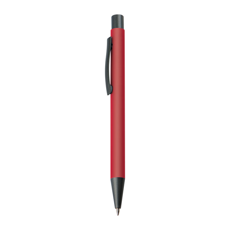 Plastic ballpoint pen with metal clip