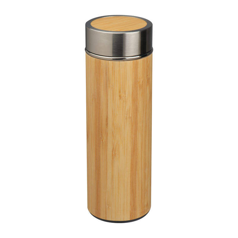 Stainless steel mug with tea strainer 