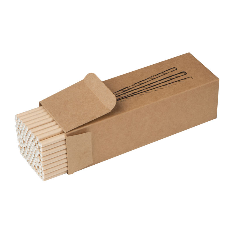 Set of 100 drink straws made of paper