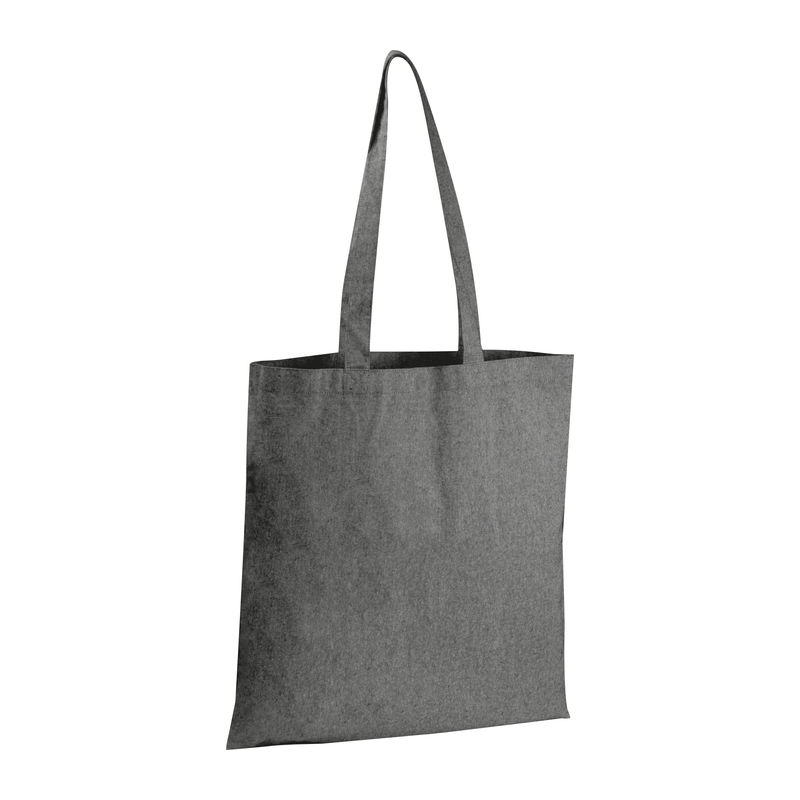 Recycled cotton bag with long handles